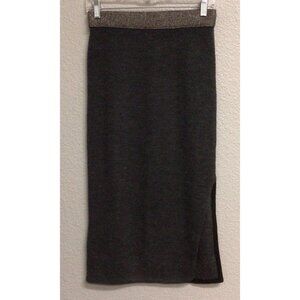 Anthropologie Moth Skirt Gray Tight Casual Sweater Midi Size XSP